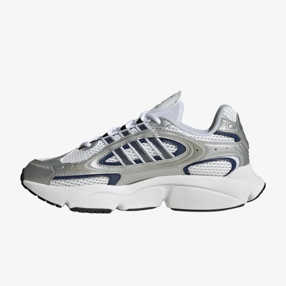 Adidas Ozmillen Metallic Silver and White Running Shoes - Picture 2 of 5